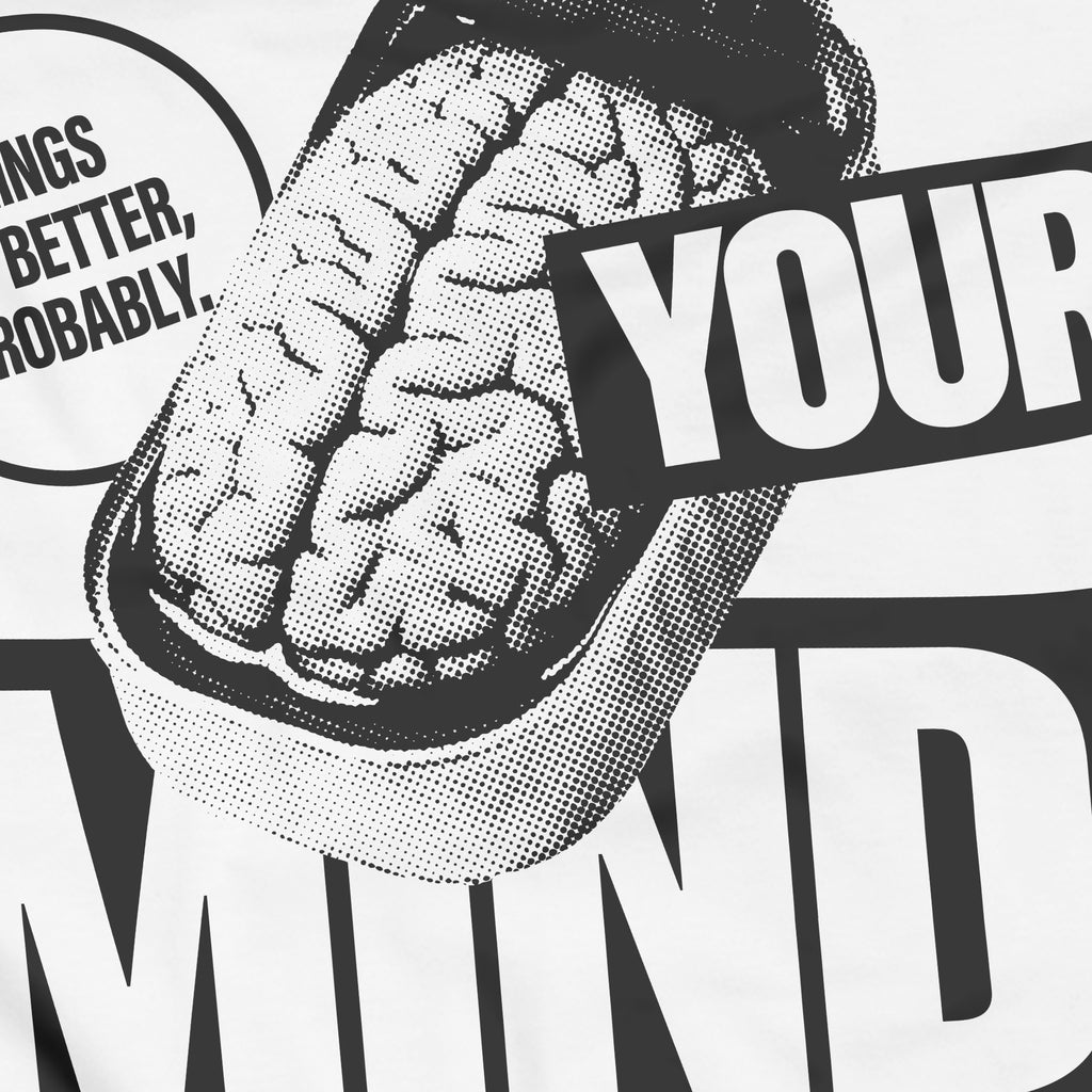 Open your mind / férfi fehér póló
