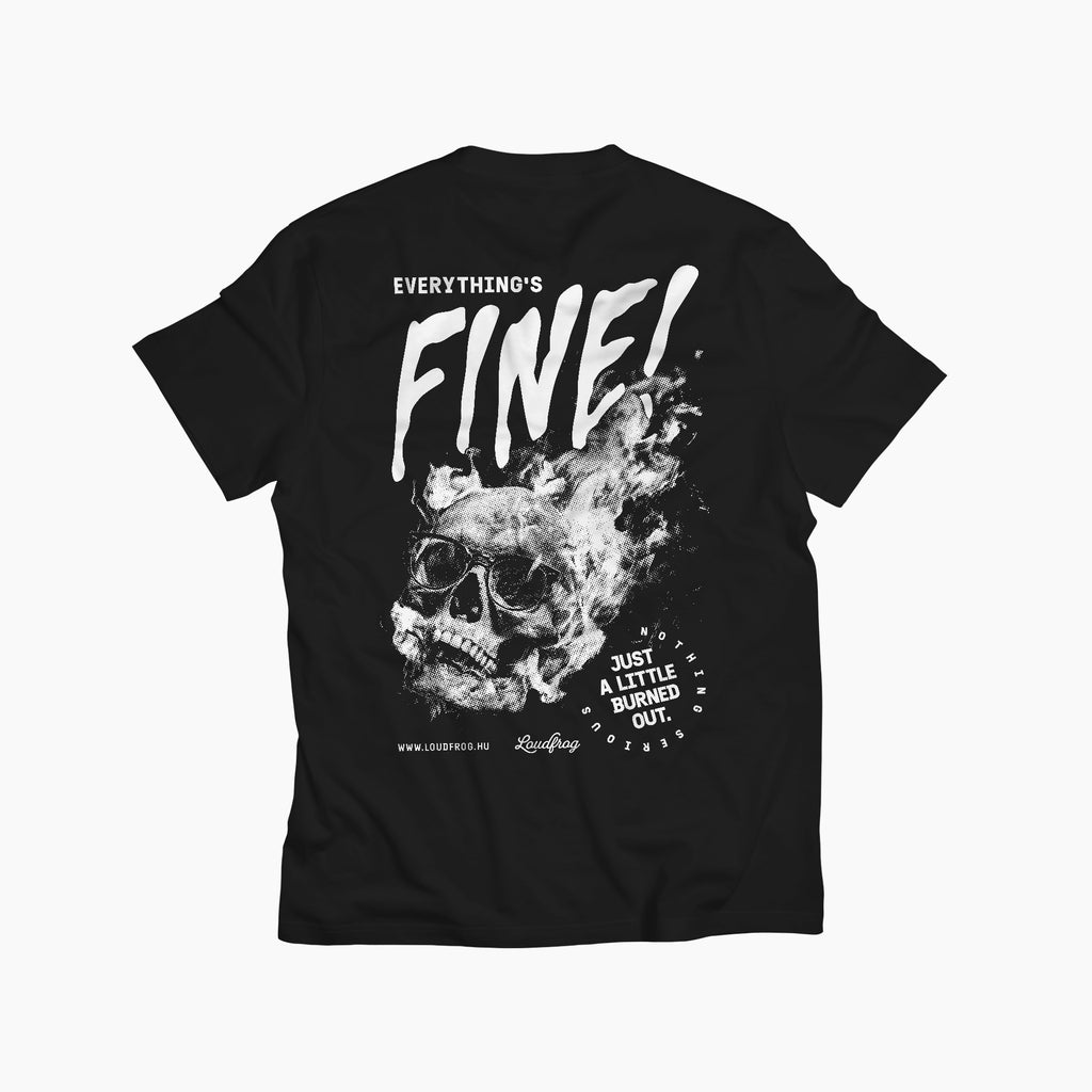 Everything's fine!  / férfi fekete póló