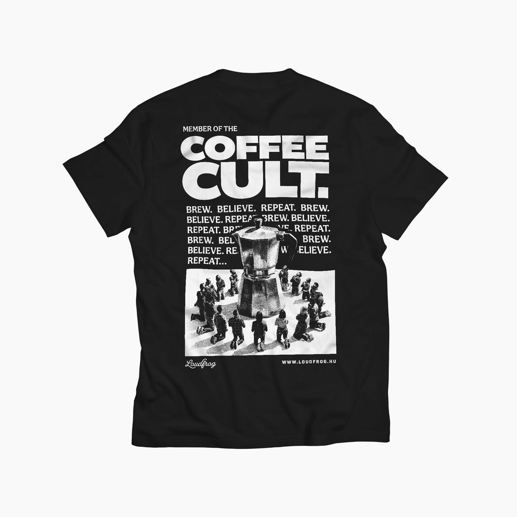 Coffee cult / férfi fekete póló