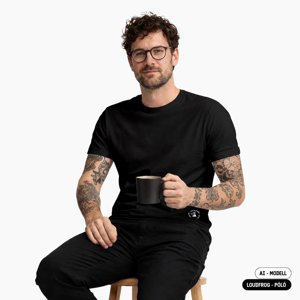 Coffee cult / férfi fekete póló