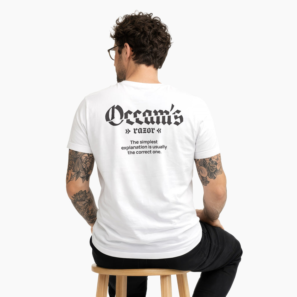 Occam's razor / Férfi fehér póló