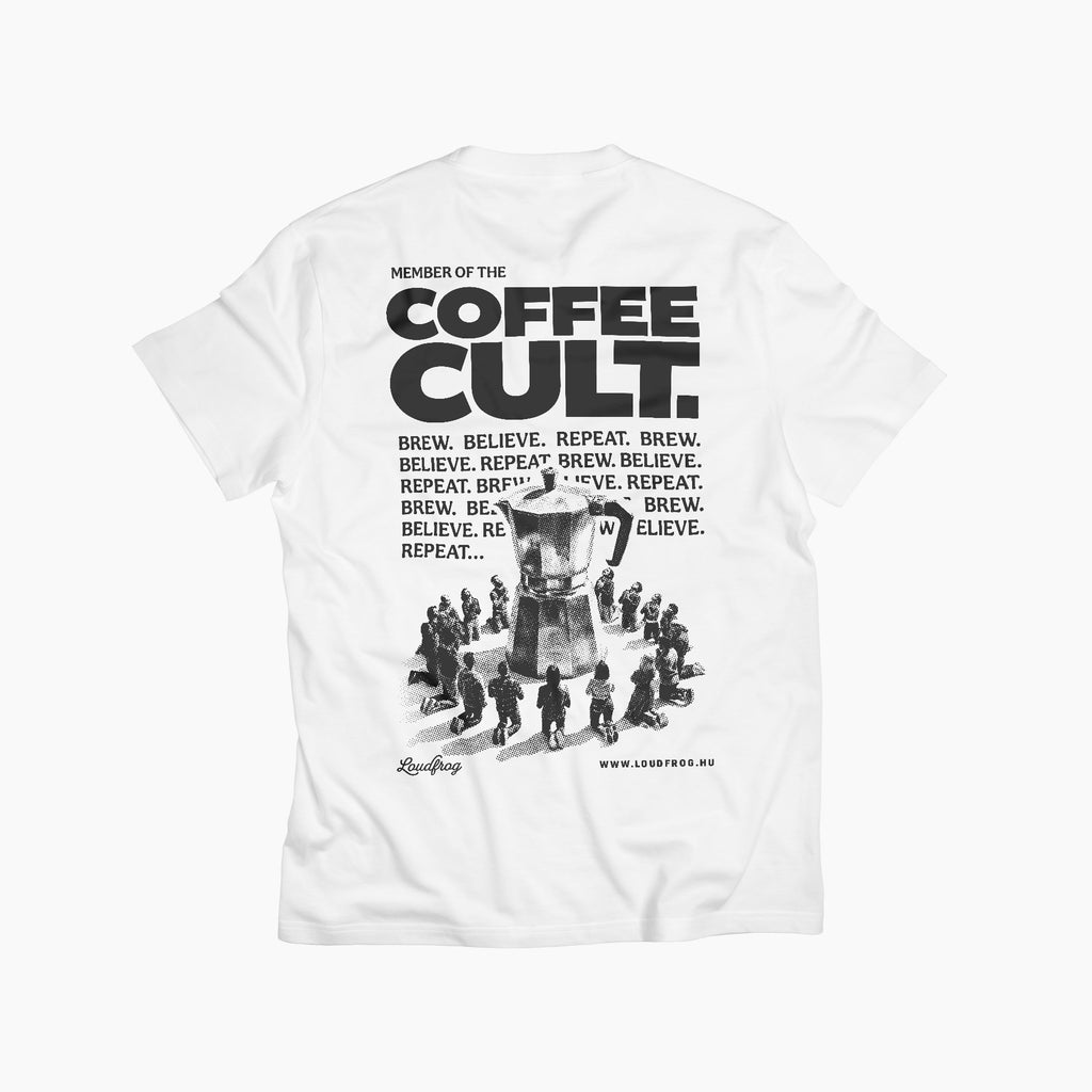 Coffee cult / férfi fehér póló
