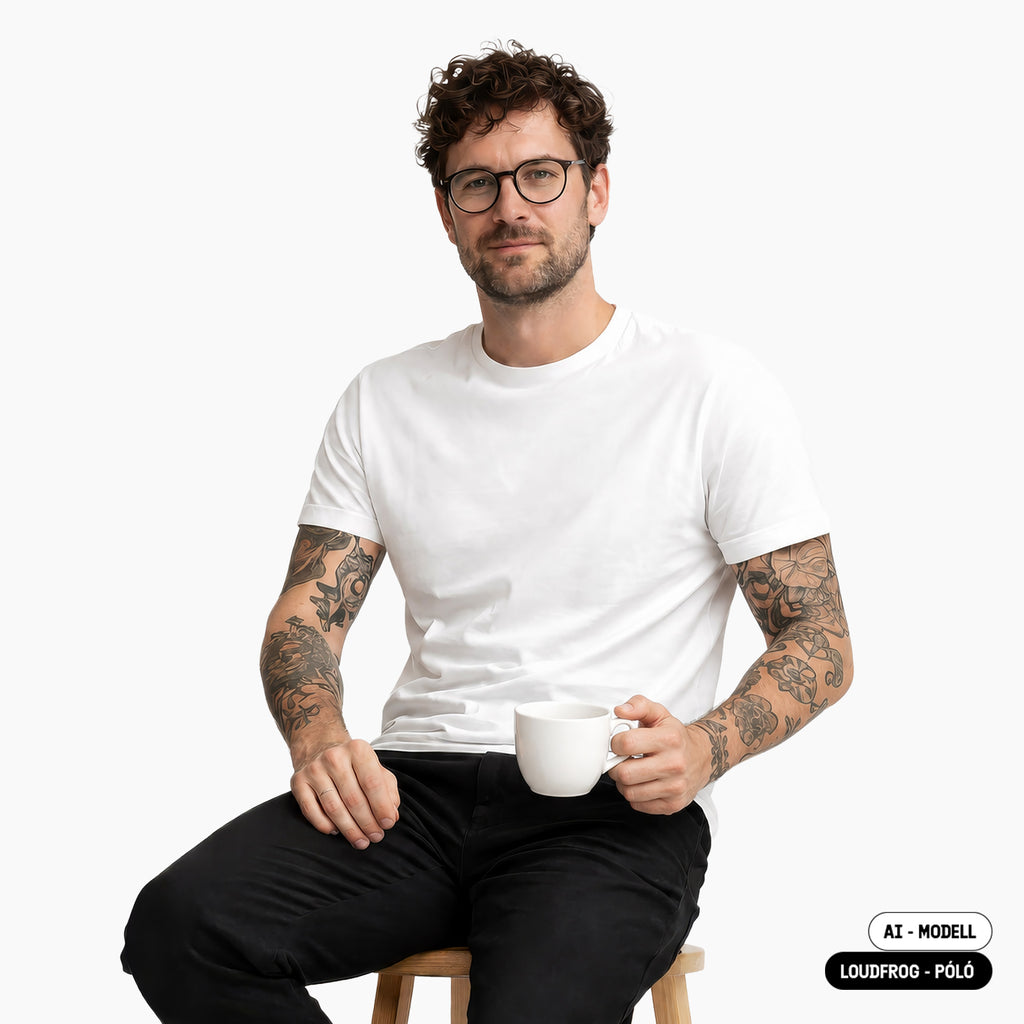 Coffee cult / férfi fehér póló