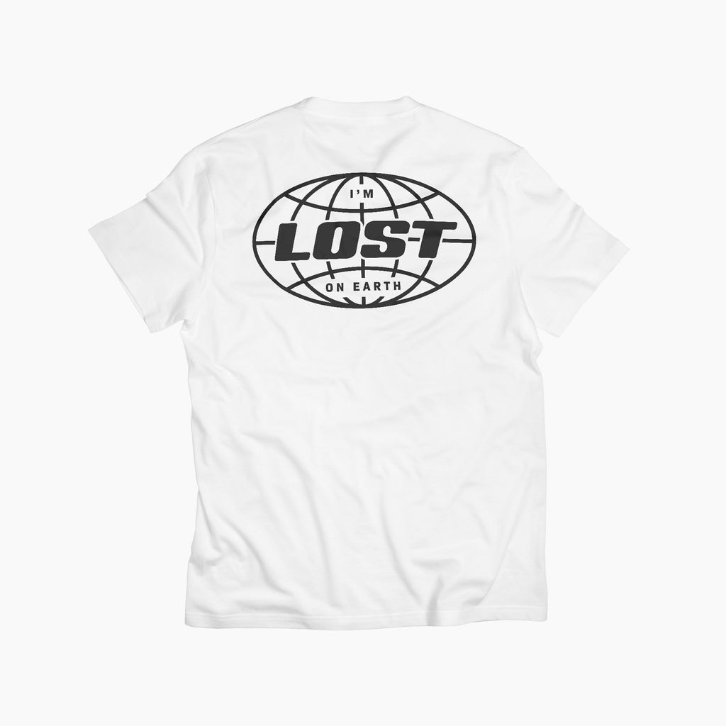 I'm lost on Earth / Férfi fehér póló
