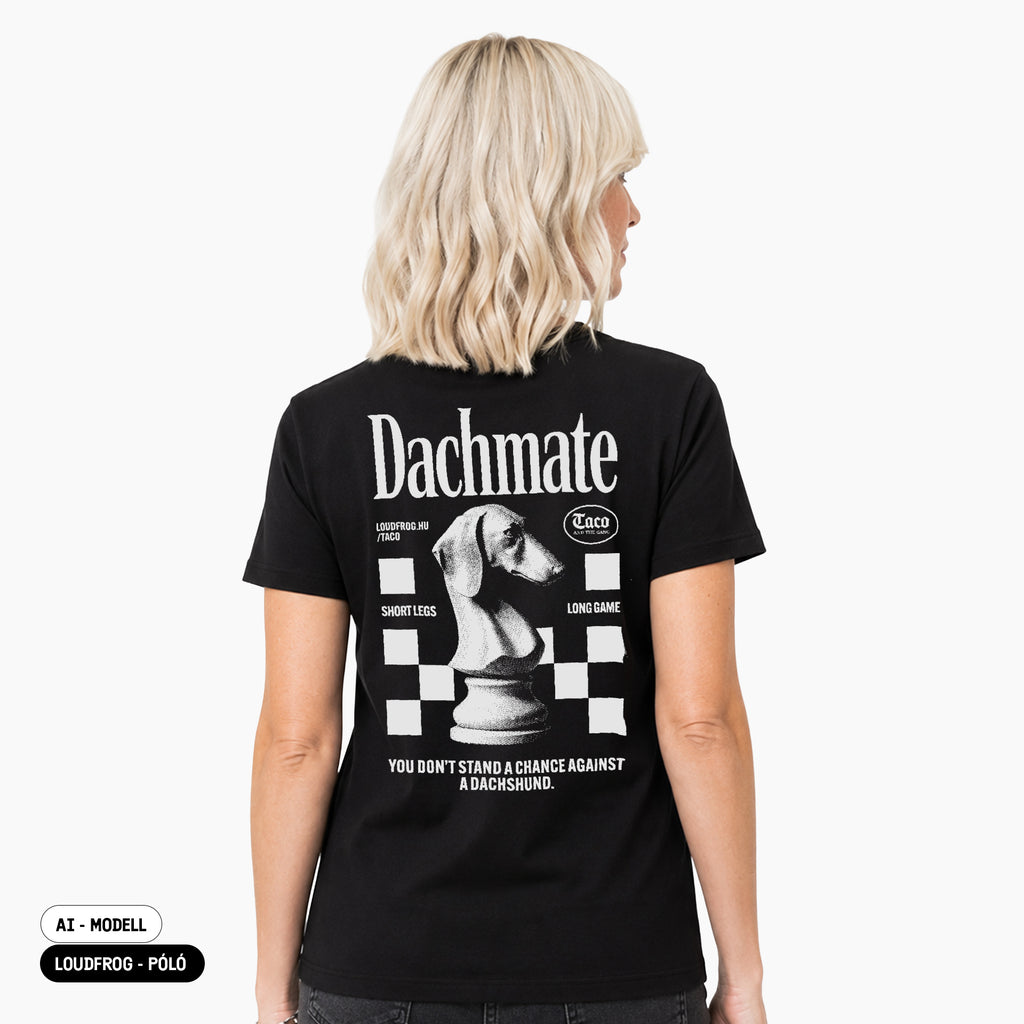 Dachmate / Női fekete póló