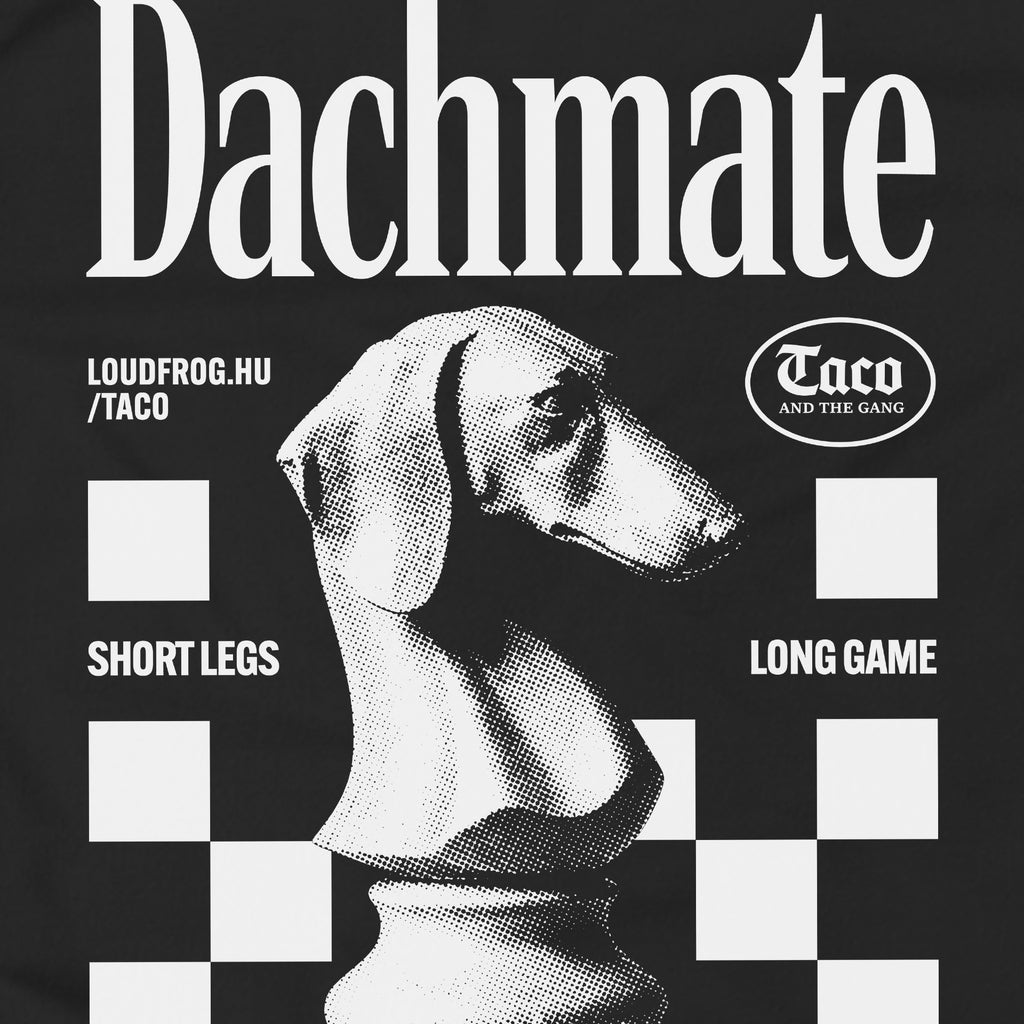 Dachmate / Női fekete póló