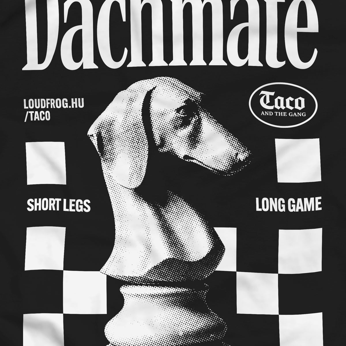 Dachmate / Férfi fekete póló