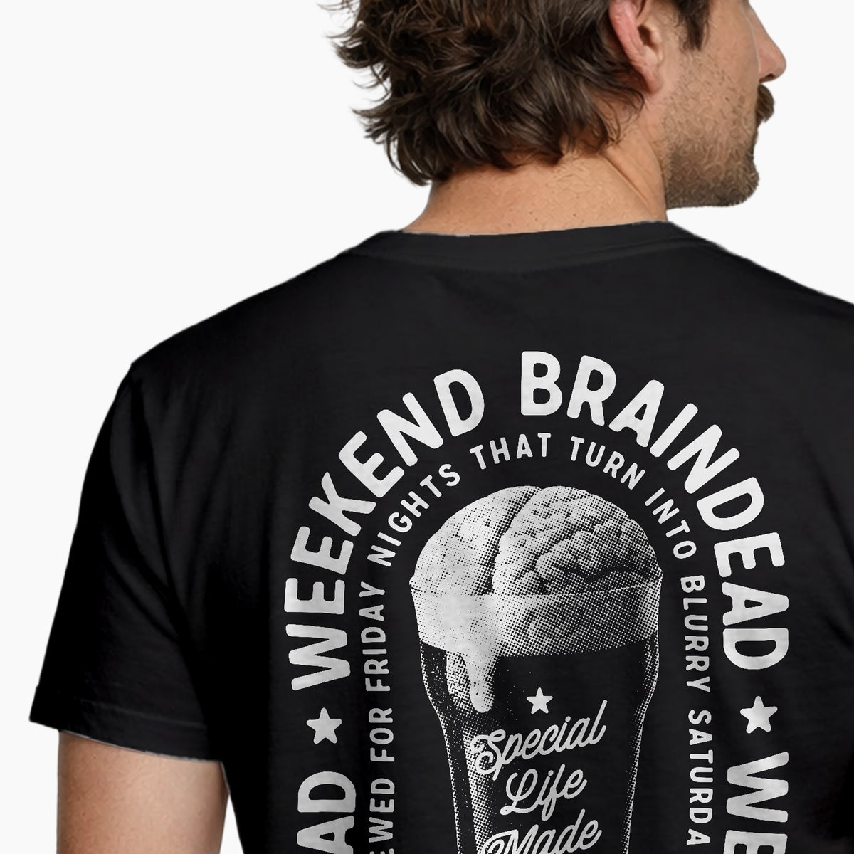 Weekend Braindead / férfi fekete póló