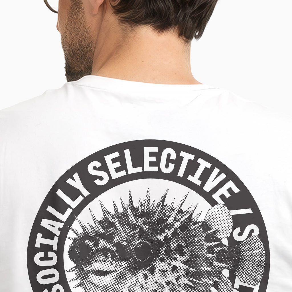 Socially Selective / férfi fehér póló
