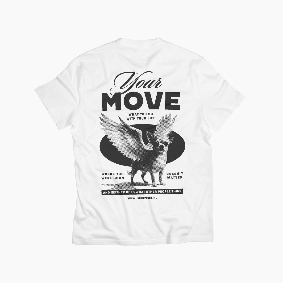 Your move / férfi fehér póló