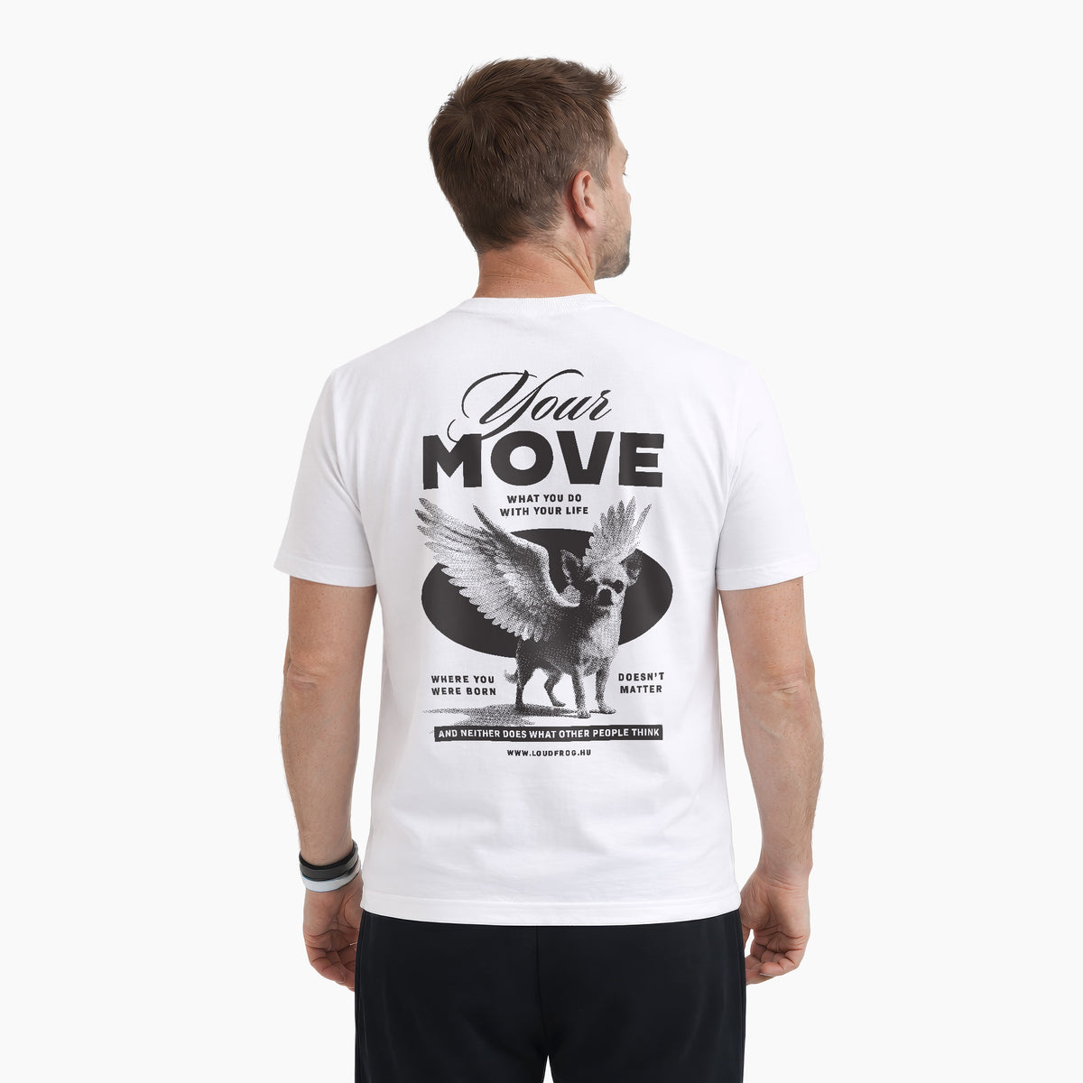 Your move / férfi fehér póló