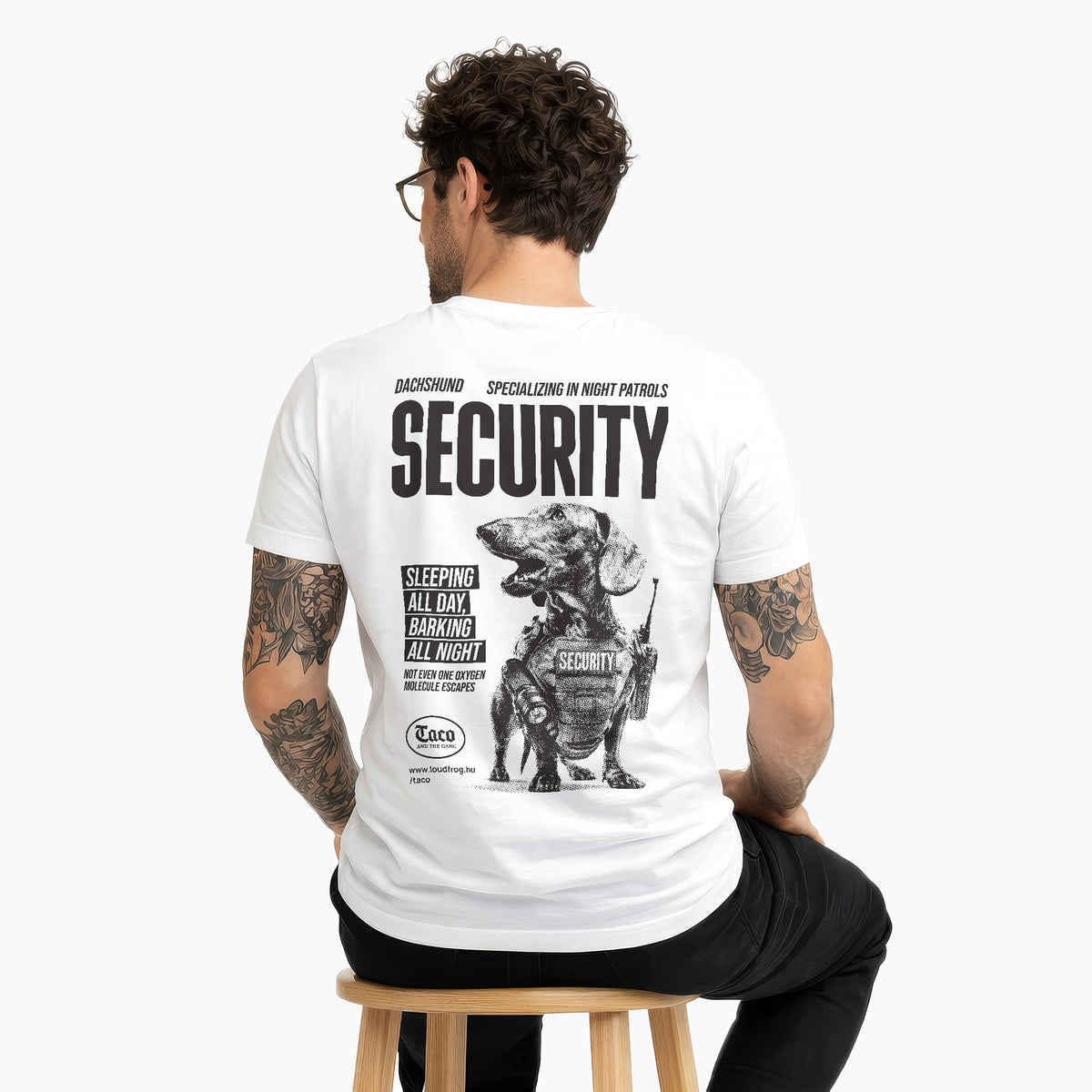 Security / Férfi fehér póló