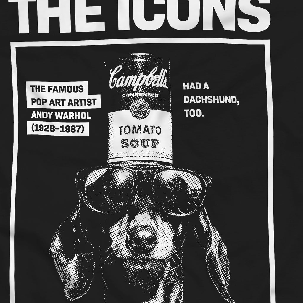 Behind the Icons - Warhol / Női fekete póló