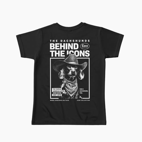 Behind the Icons - Wayne / Női fekete póló