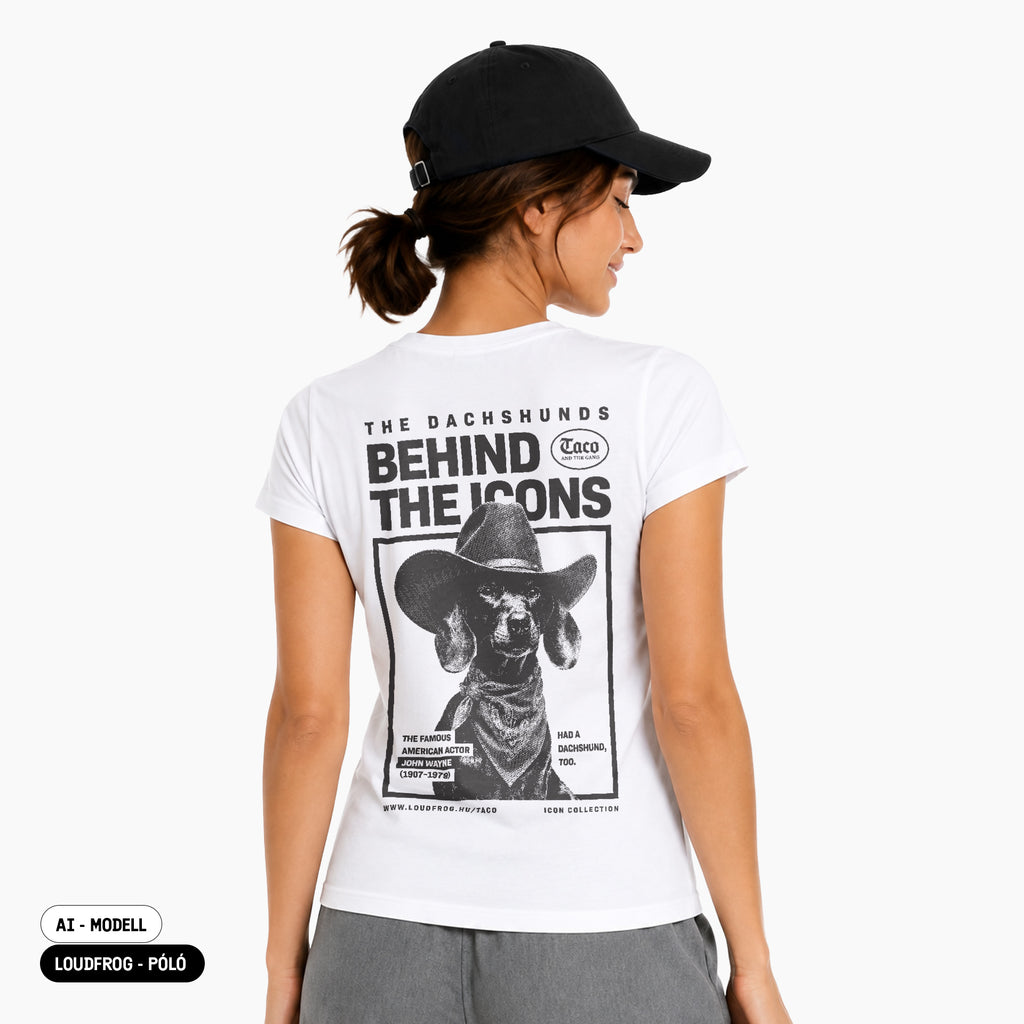 Behind the Icons - Wayne / Női fehér póló