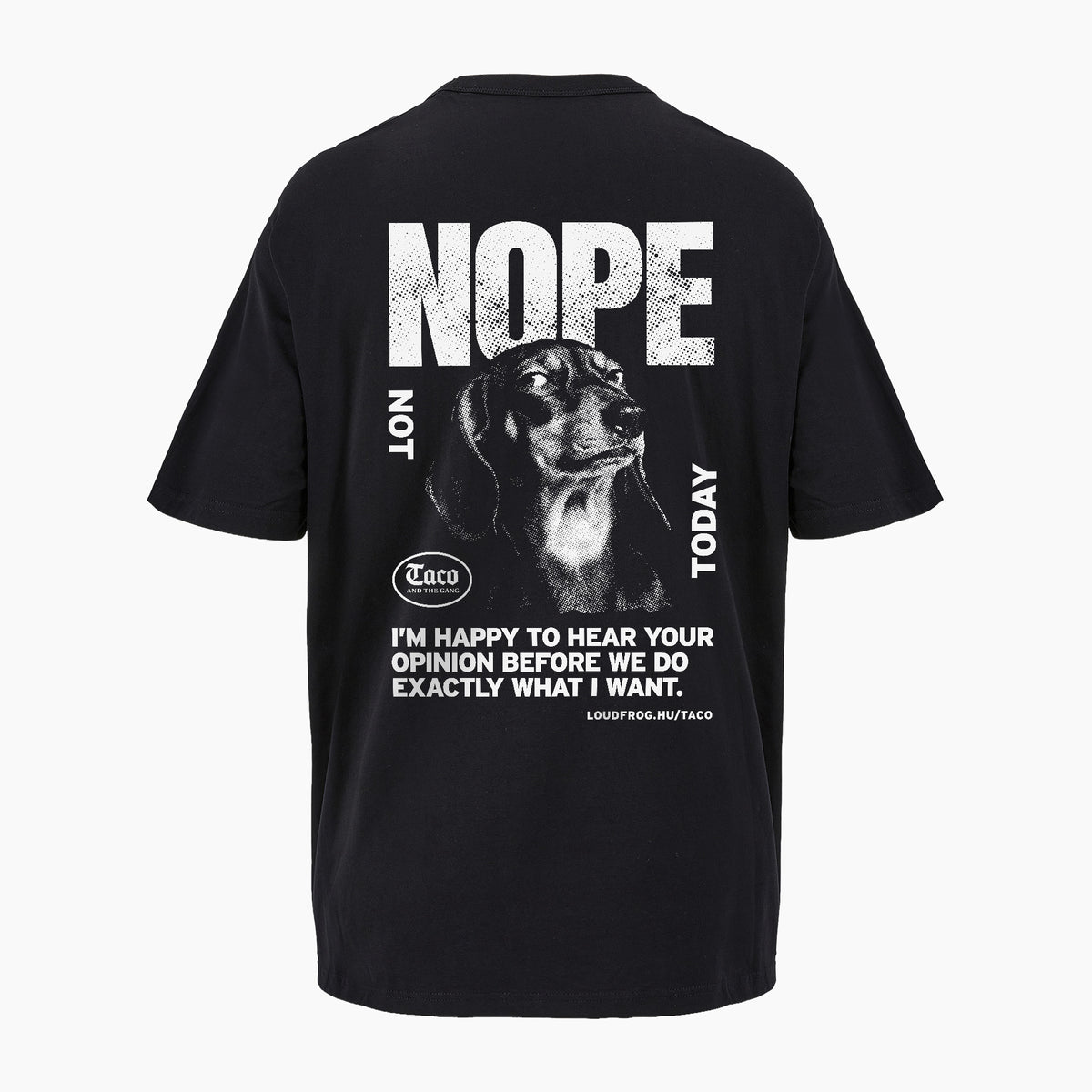 NOPE / Férfi fekete oversize póló