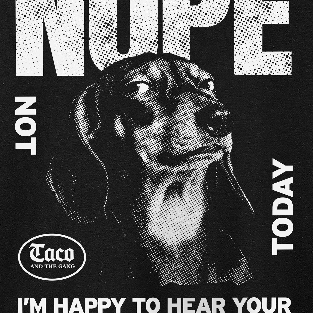 NOPE / Női fekete oversize póló