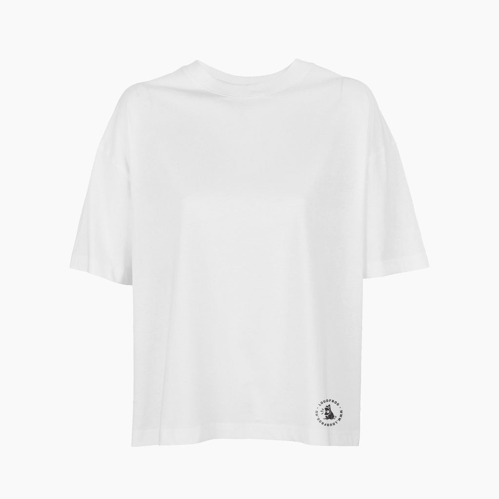 NOPE / Női fehér oversize póló