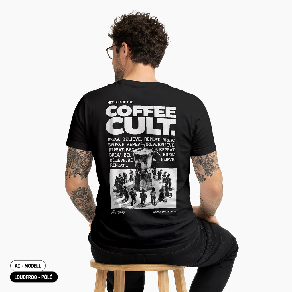 Coffee cult / férfi fekete póló